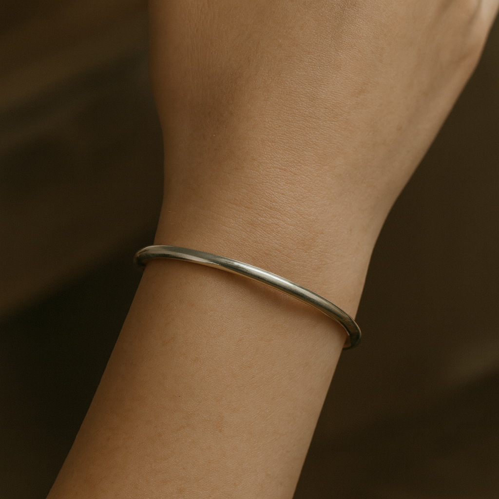 925 Sterling Silver Elegant Bead Bangle