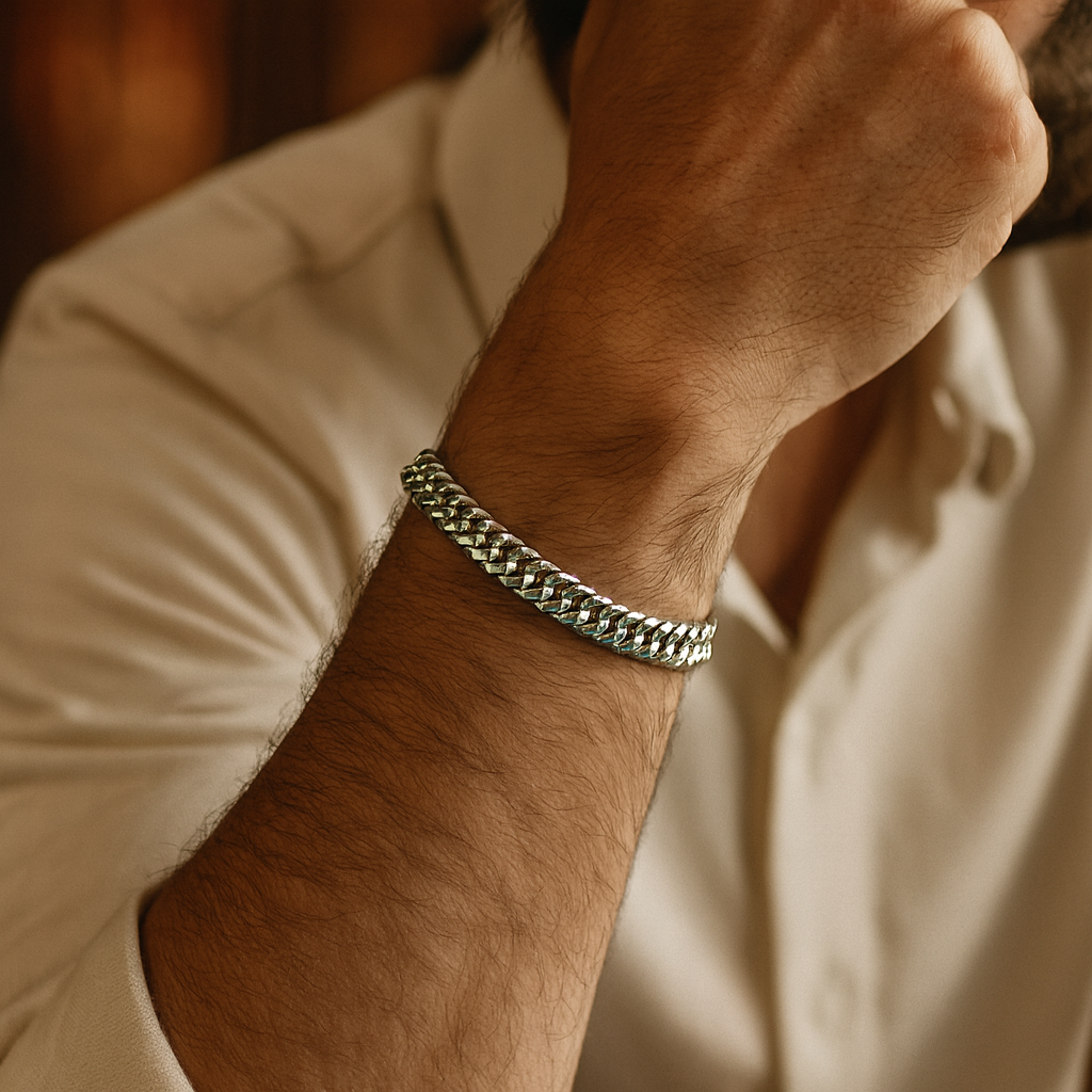 Men's Silver Miami Cuban Link Bracelet