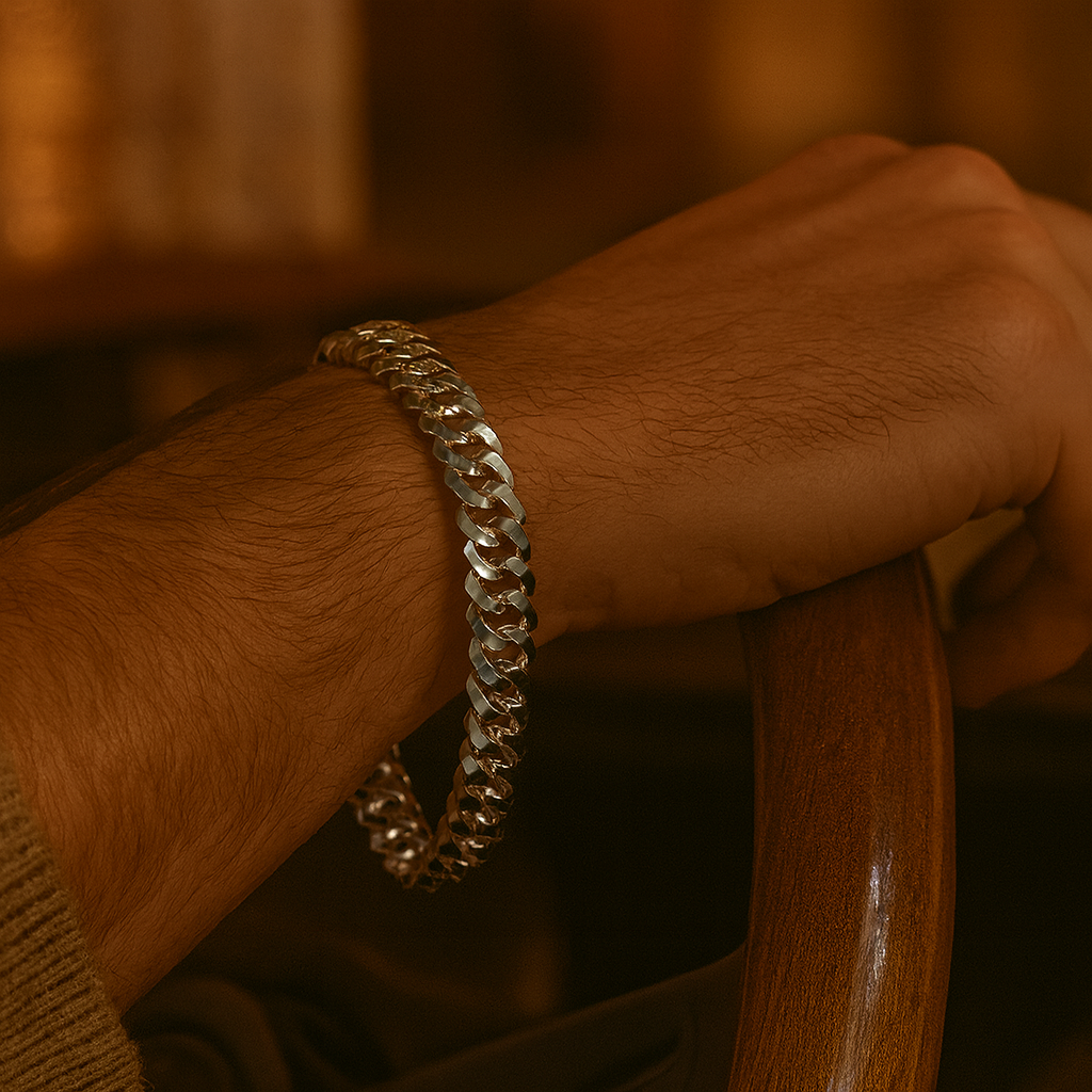 Men's Silver Miami Cuban Link Bracelet