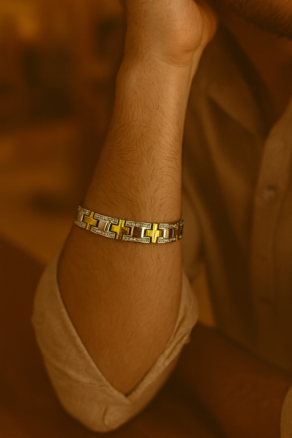 925 Sterling Silver Valor Cross Bracelet