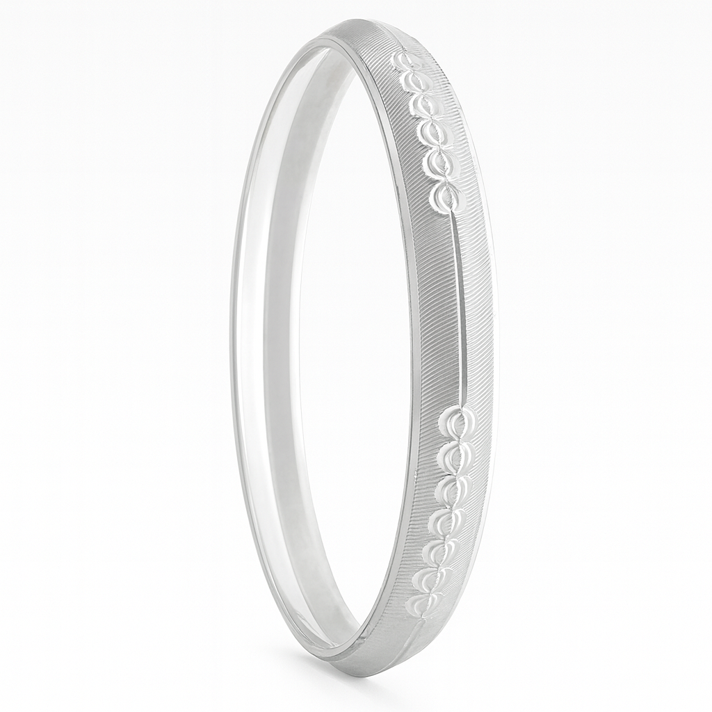 925 Sterling Silver Circle Line Kada