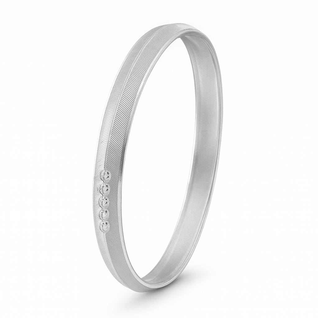 925 Sterling Silver Circle Line Kada