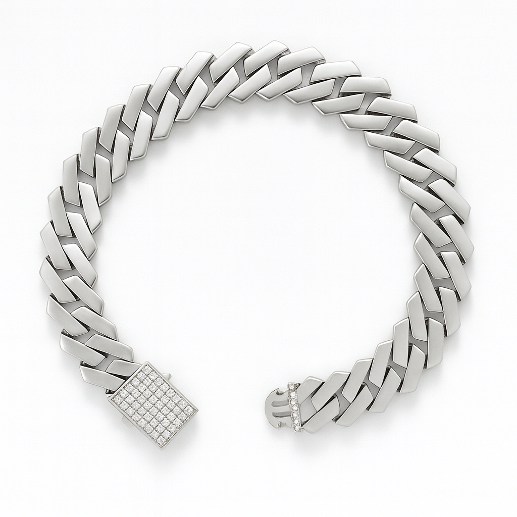 925 Sterling Silver Modern Curb Bracelet
