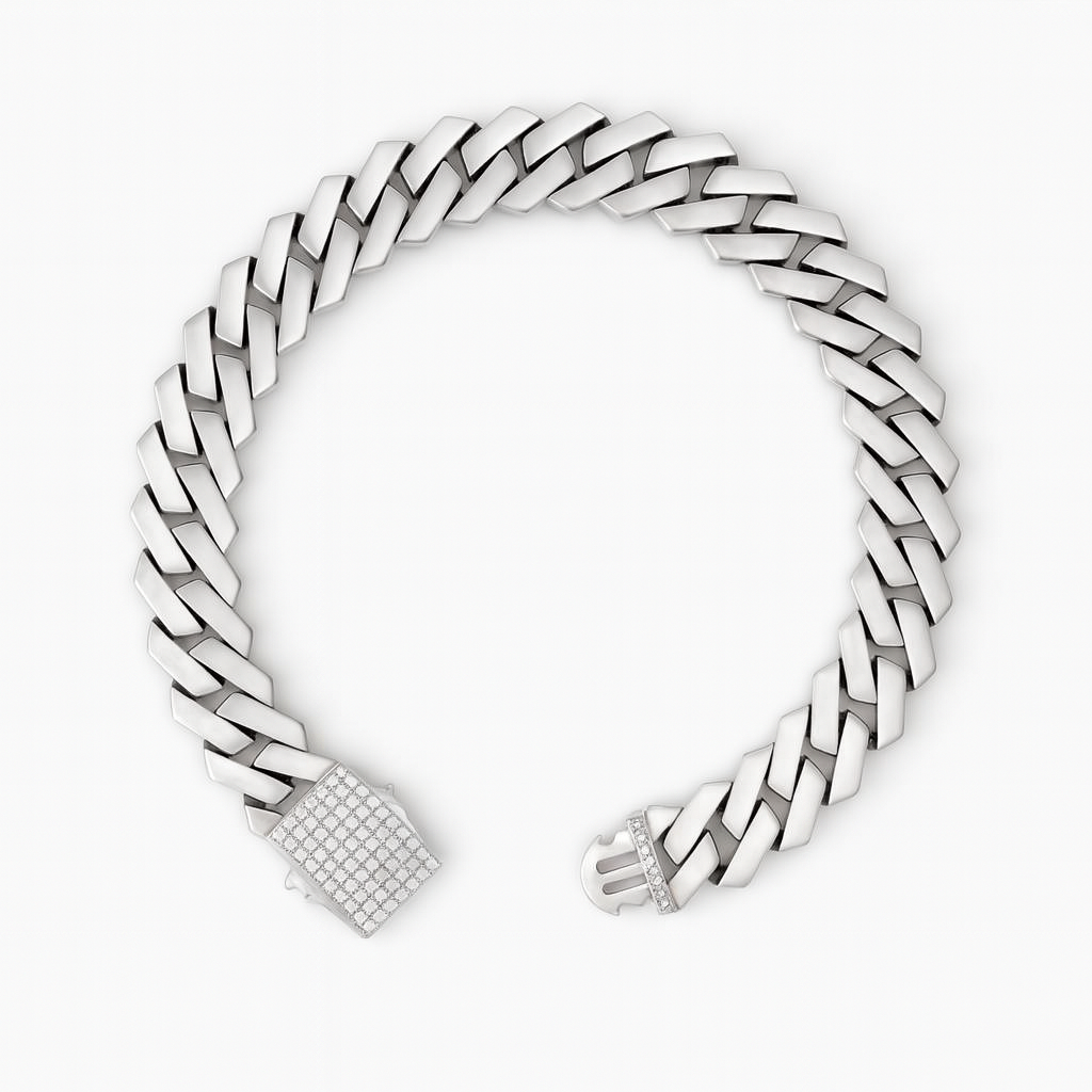 925 Sterling Silver Modern Curb Bracelet