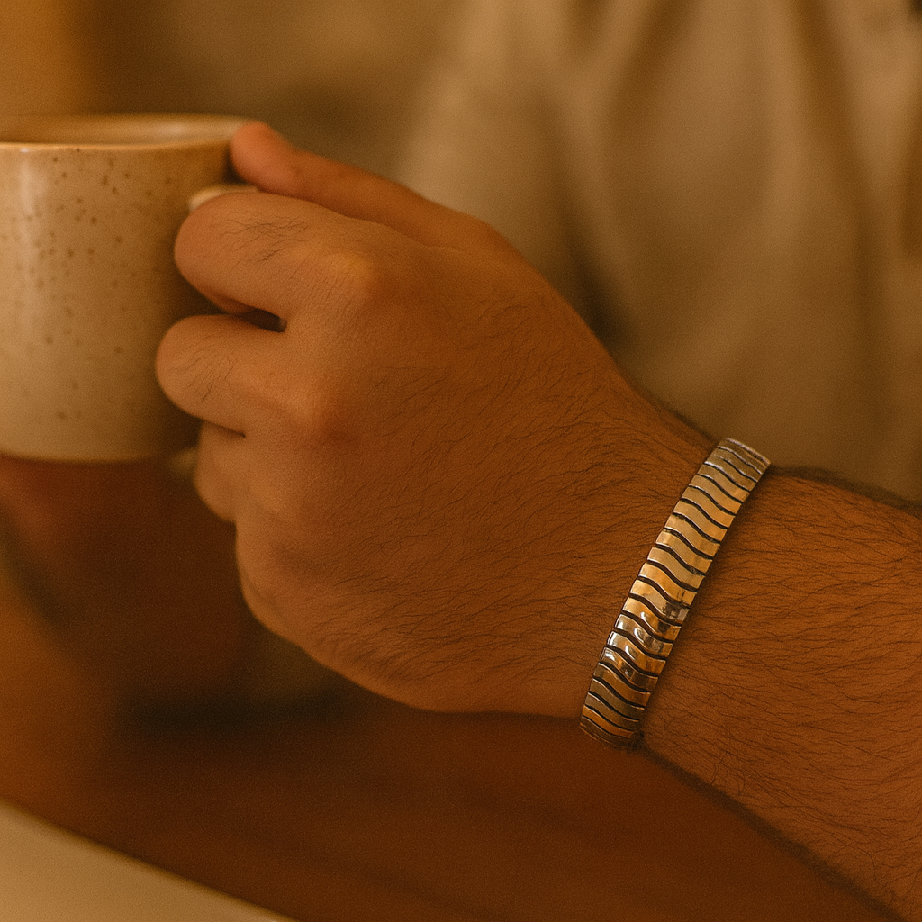925 Sterling Silver Ripple Bracelet