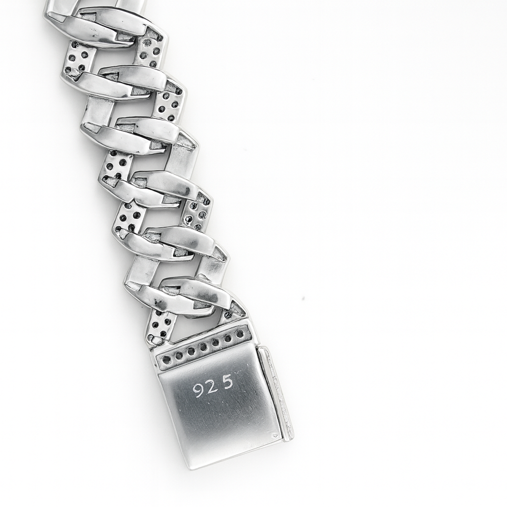 925 Sterling Silver Modern Cuban Bracelet