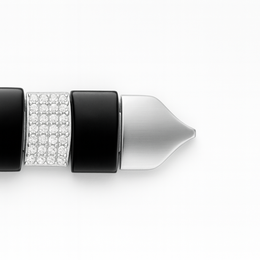 925 Sterling Silver Black Ice Block Bracelet