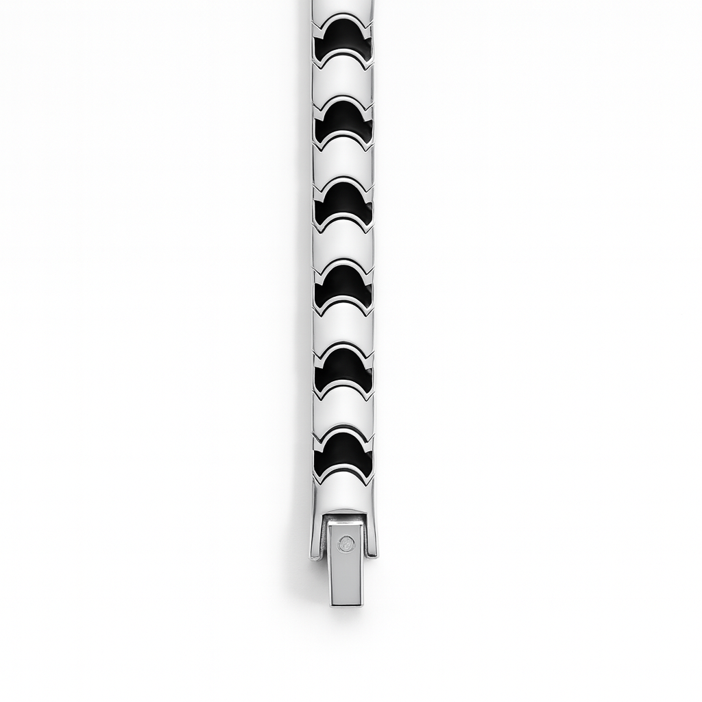 925 Sterling Silver Wave Link Bracelet