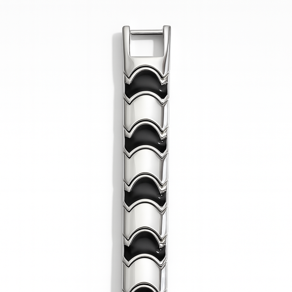 925 Sterling Silver Wave Link Bracelet