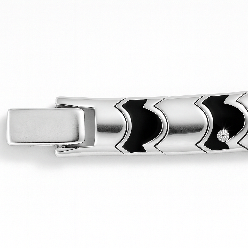 925 Sterling Silver Wave Link Bracelet
