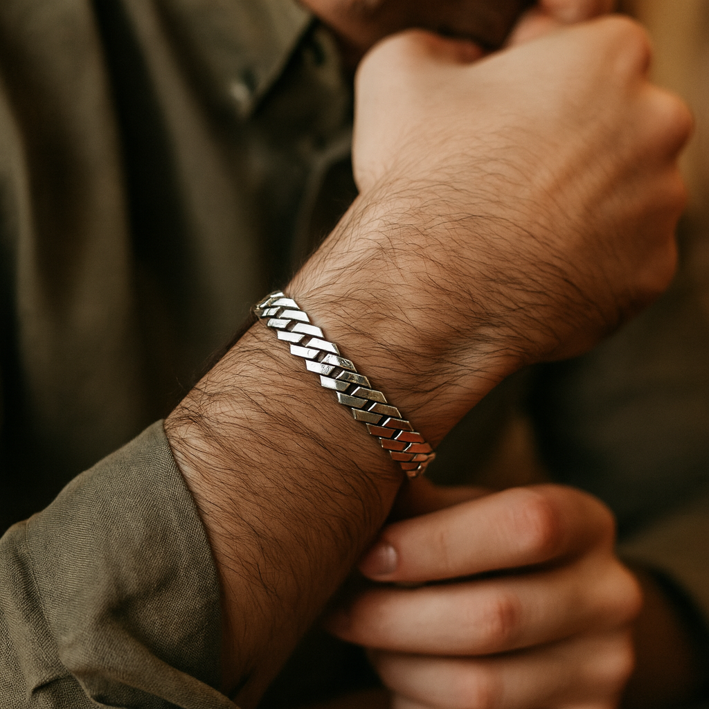 925 Sterling Silver Modern Curb Bracelet