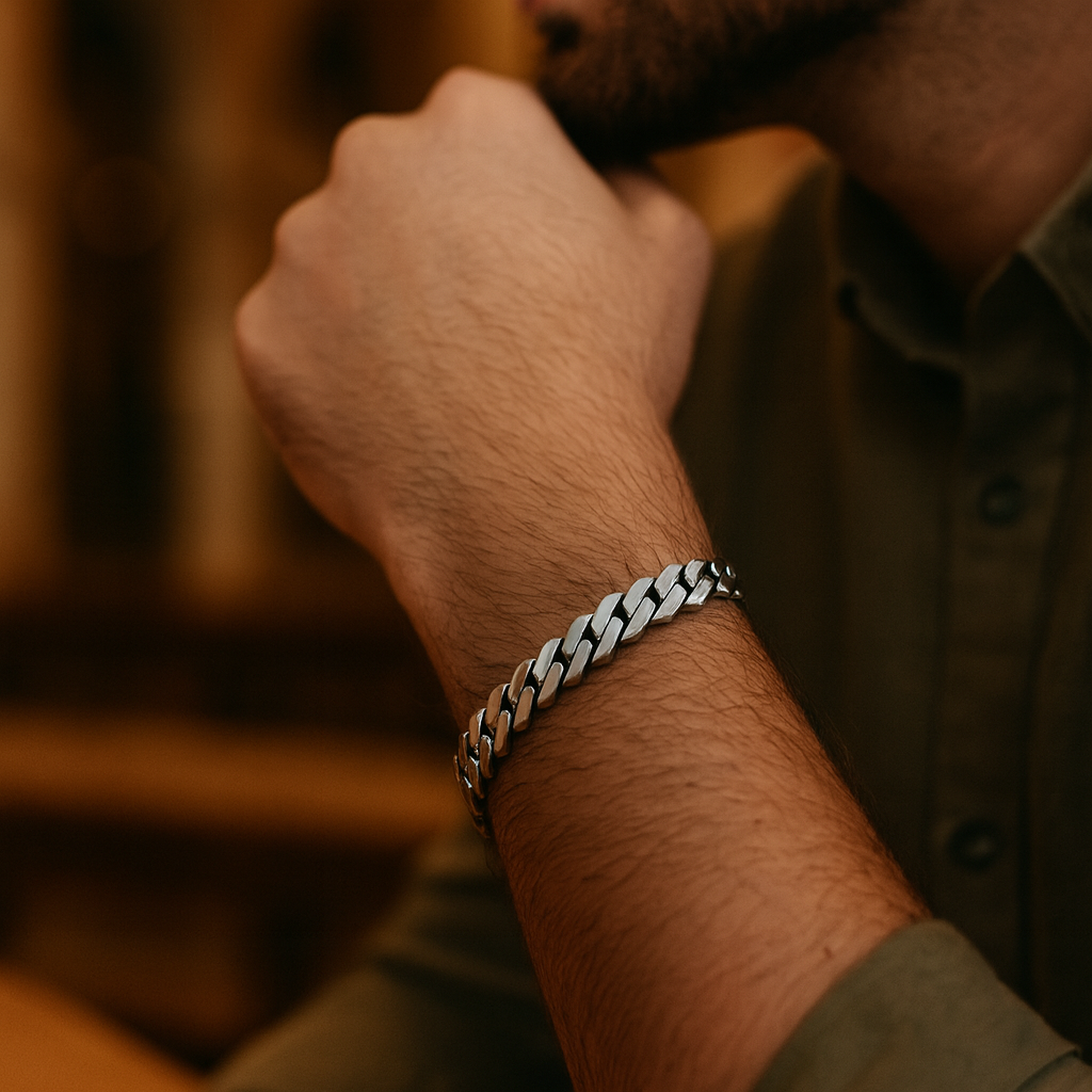 925 Sterling Silver Modern Curb Bracelet