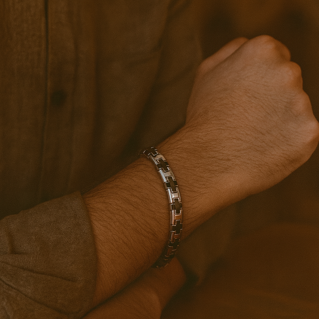 925 Sterling Silver Modern Knight Bracelet