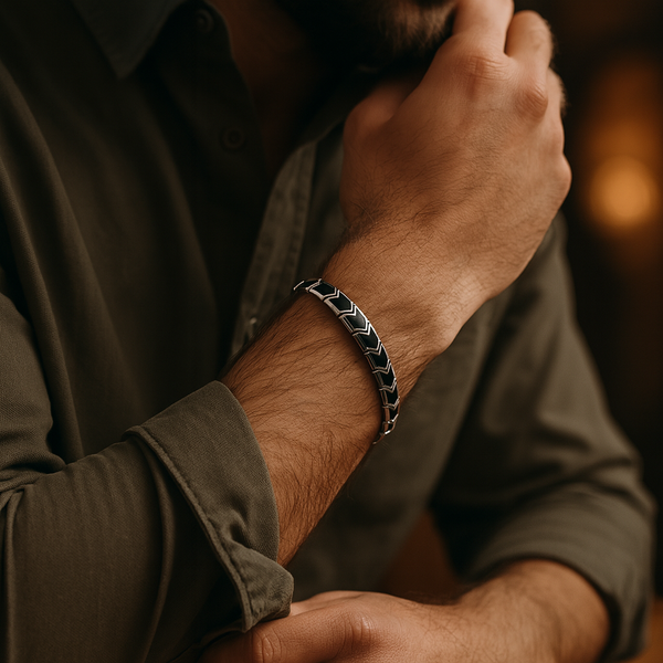 925 Sterling Silver Modern Knight Bracelet