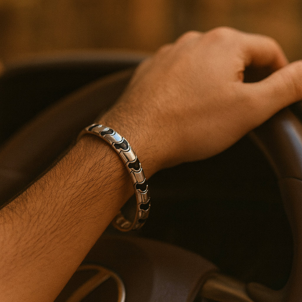 925 Sterling Silver Wave Link Bracelet