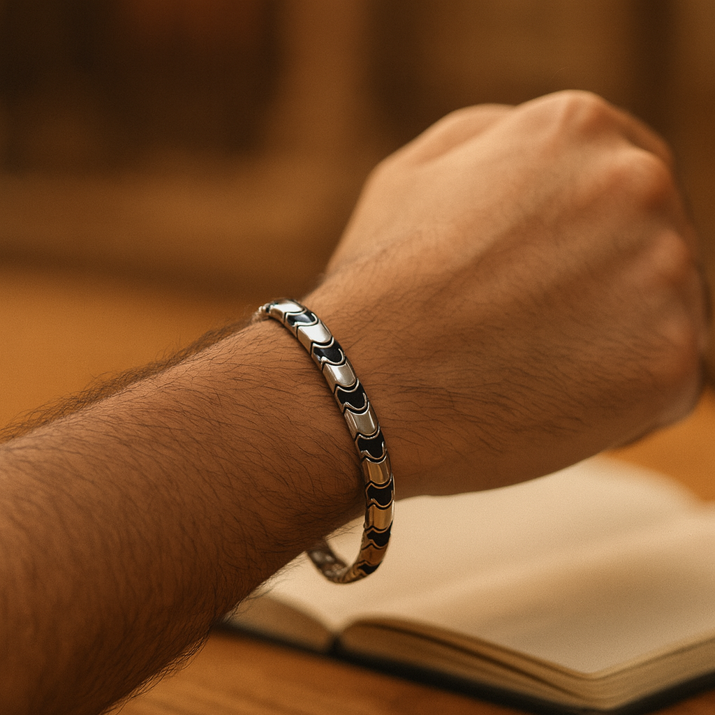 925 Sterling Silver Wave Link Bracelet