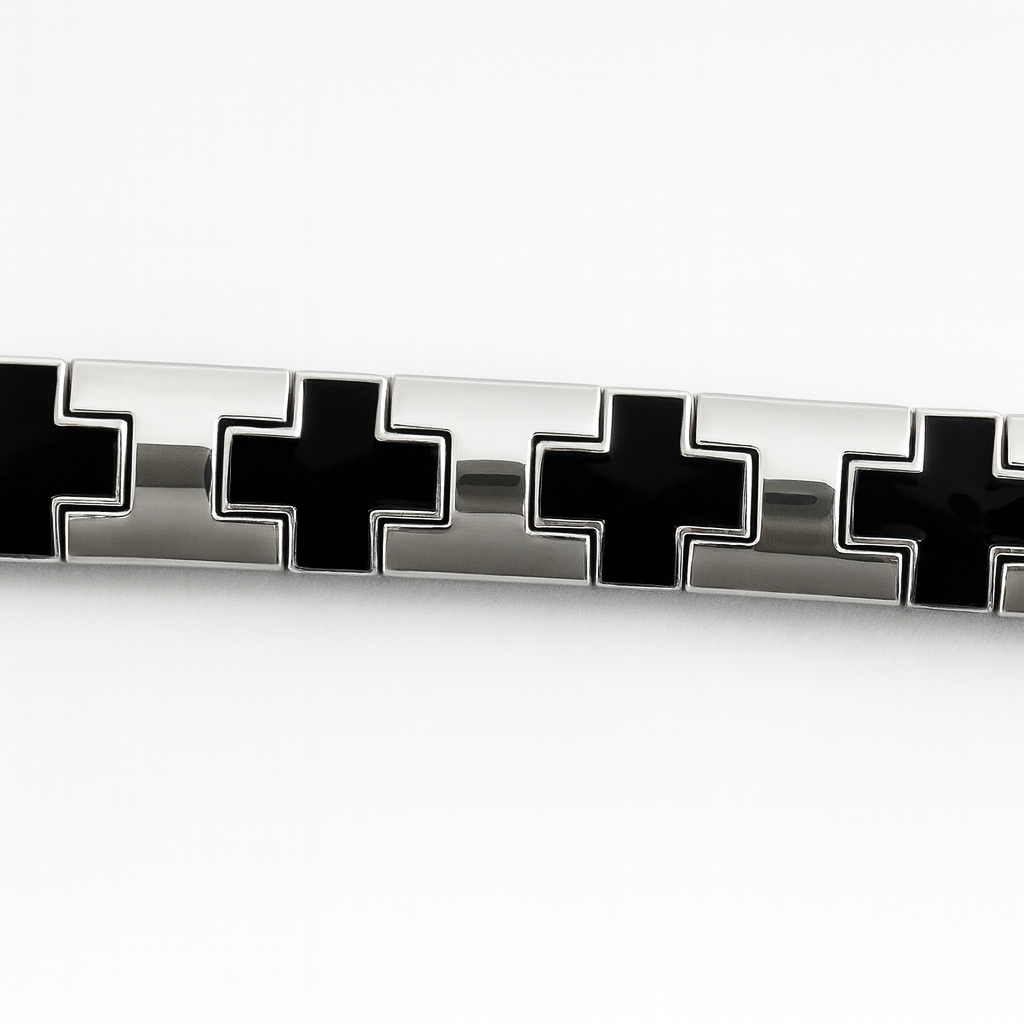 925 Sterling Silver Modern Knight Bracelet
