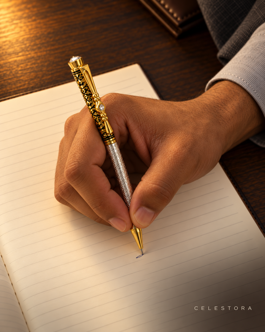Celestora Signature™ Silver Ball Pen
