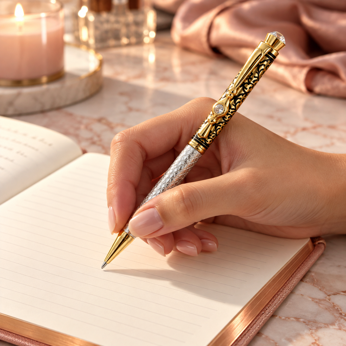 Celestora Signature™ Silver Ball Pen