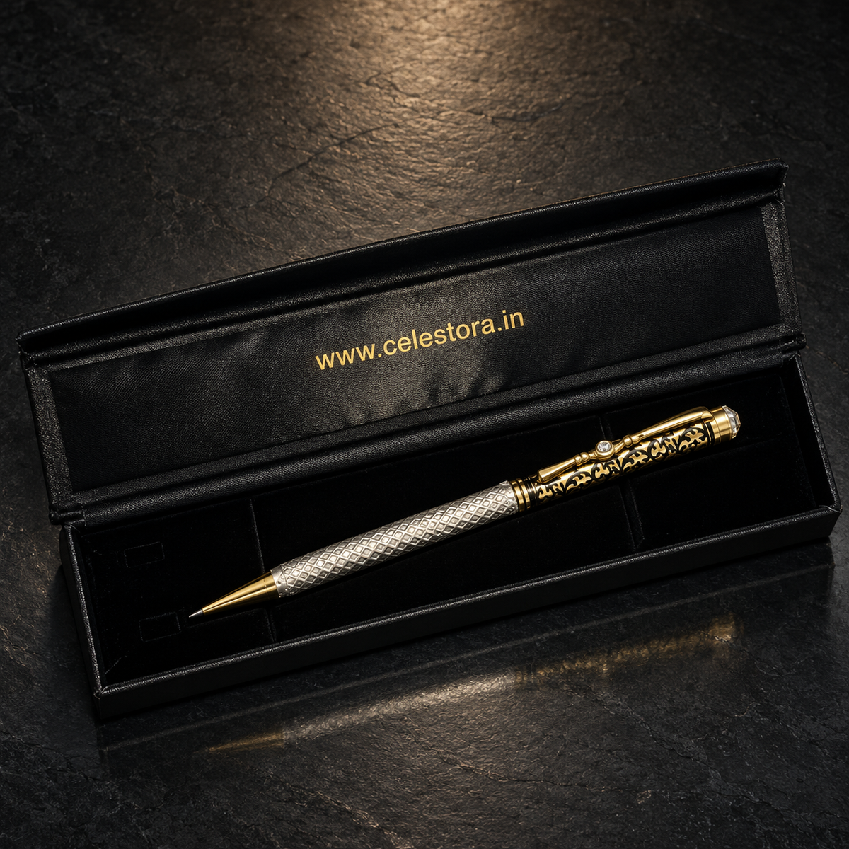Celestora Signature™ Silver Ball Pen