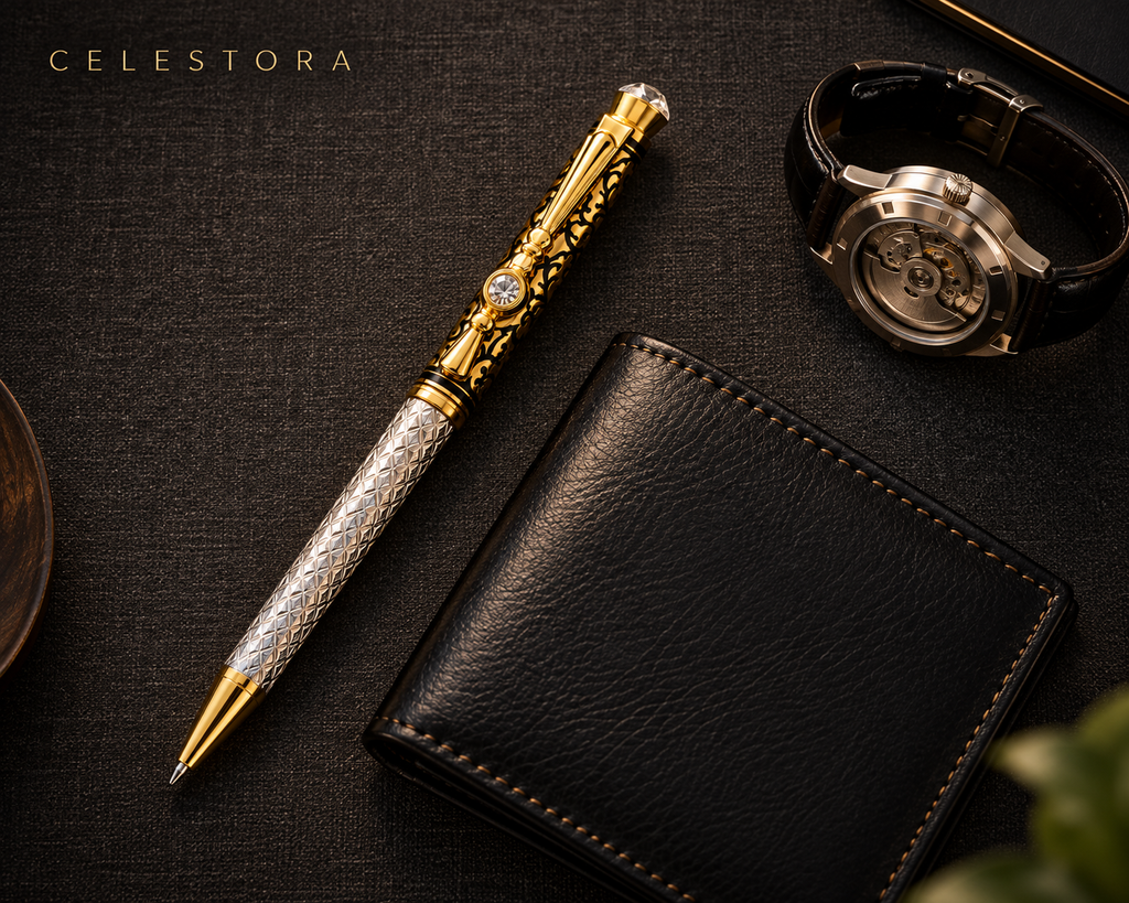 Celestora Signature™ Silver Ball Pen