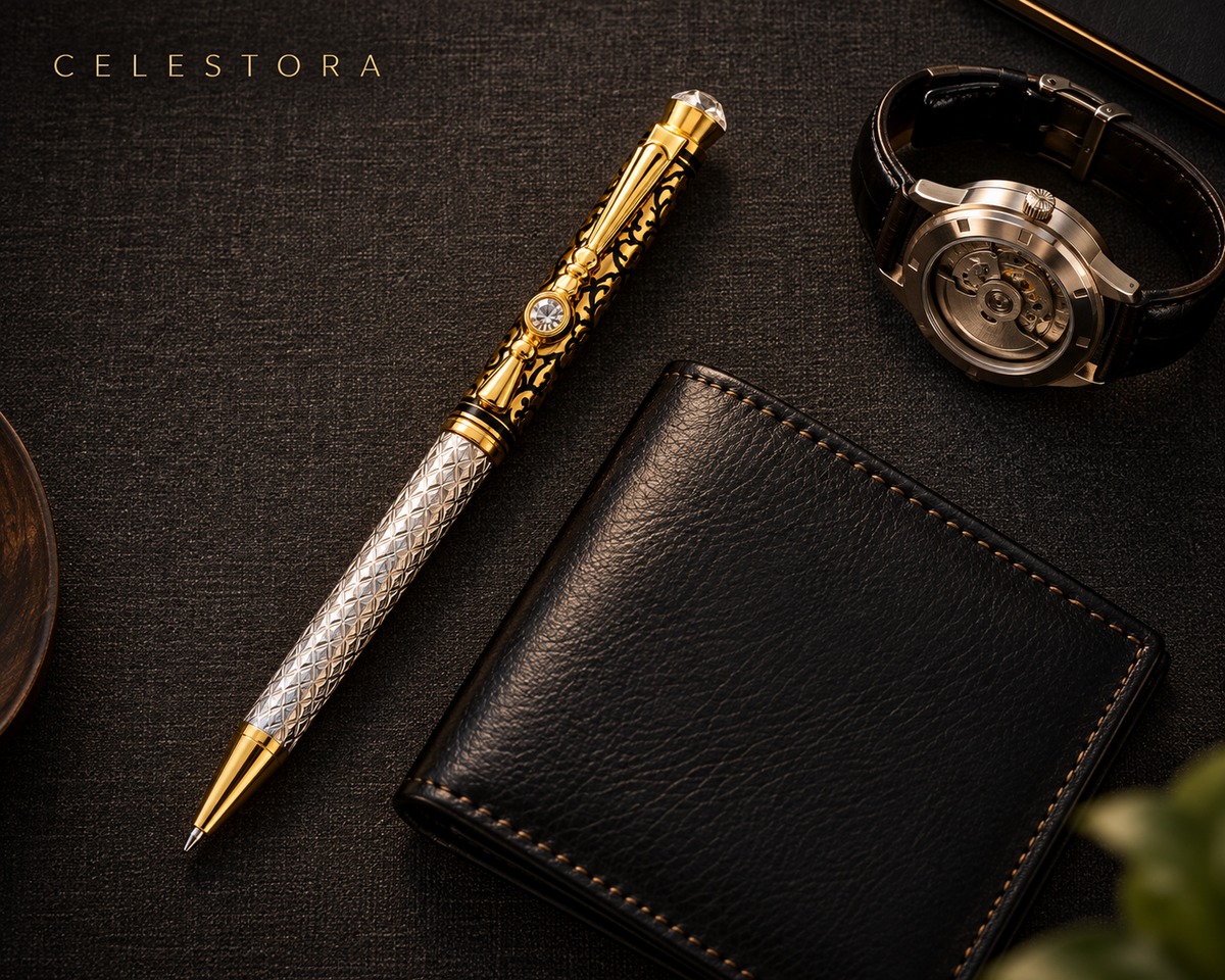 Celestora Signature™ Silver Ball Pen
