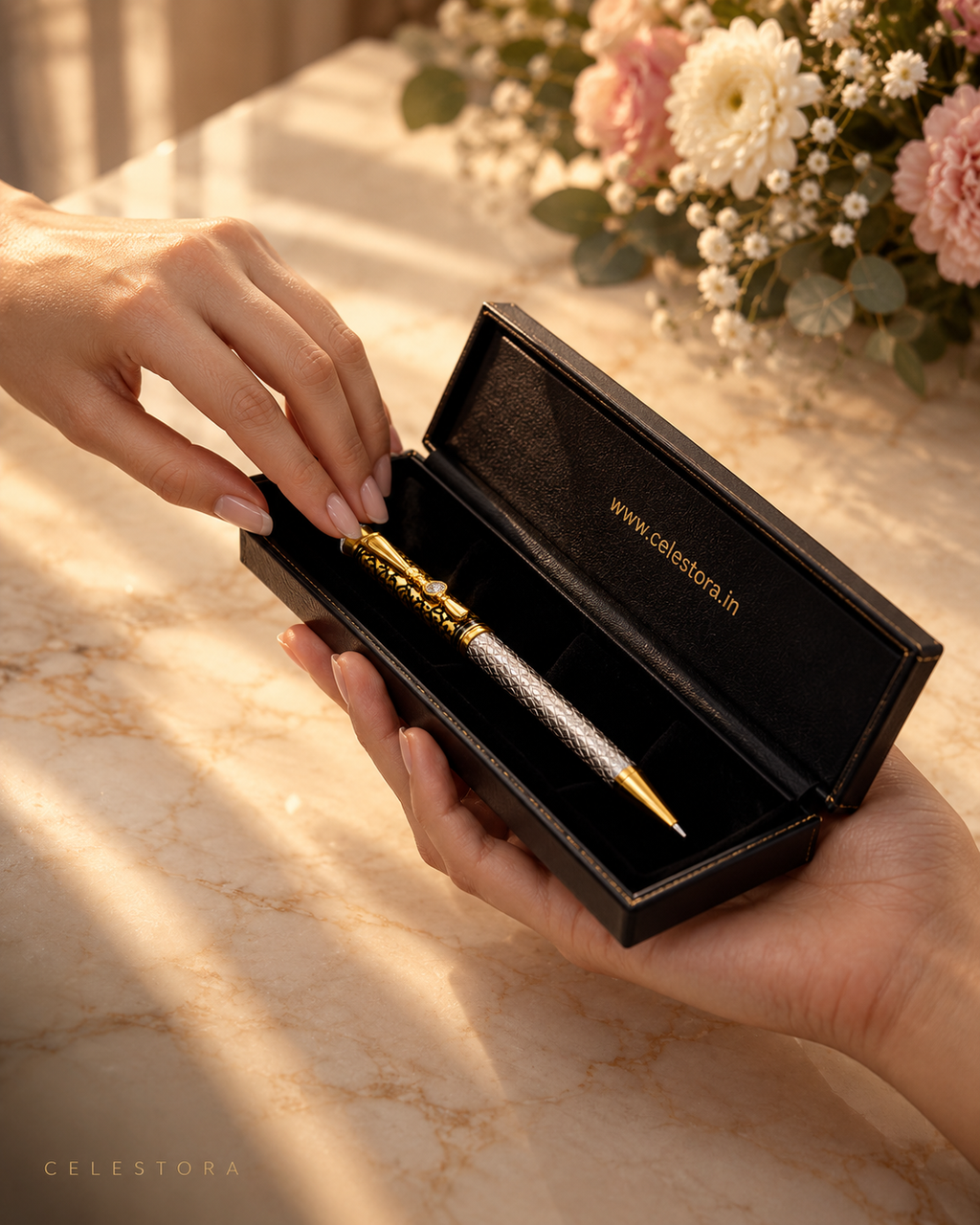 Celestora Signature™ Silver Ball Pen