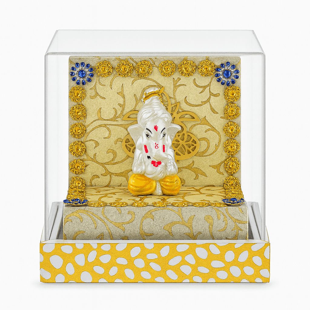 999 Fine Silver Ganesh Ji - Celestora - India - With Gift Box - - Home Decor for Men, Boys, Gift for Men, Brother, Boyfriend, Husband