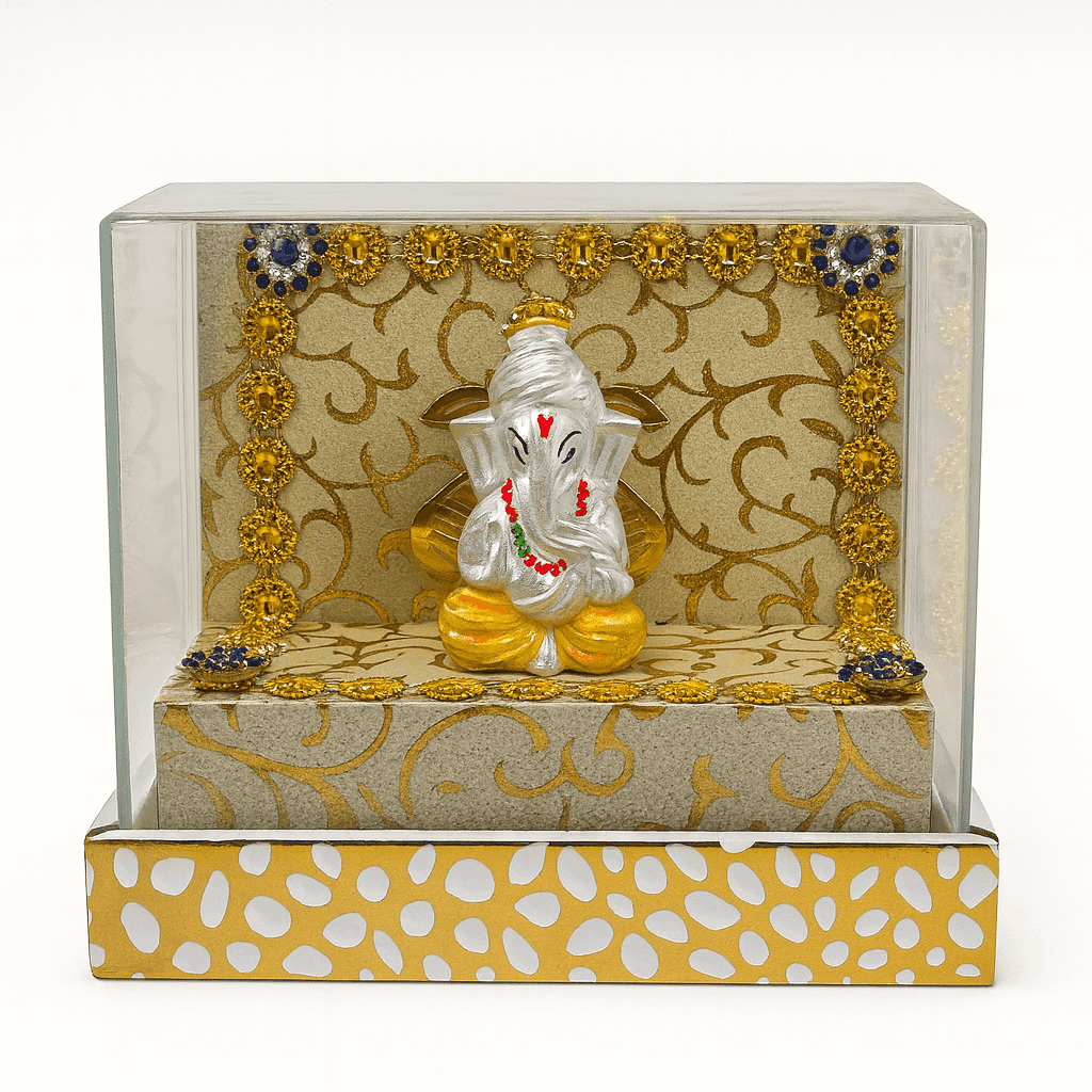 999 Fine Silver Ganesh Ji - Celestora - India - Only Ganesh Ji Murti - - Home Decor for Men, Boys, Gift for Men, Brother, Boyfriend, Husband