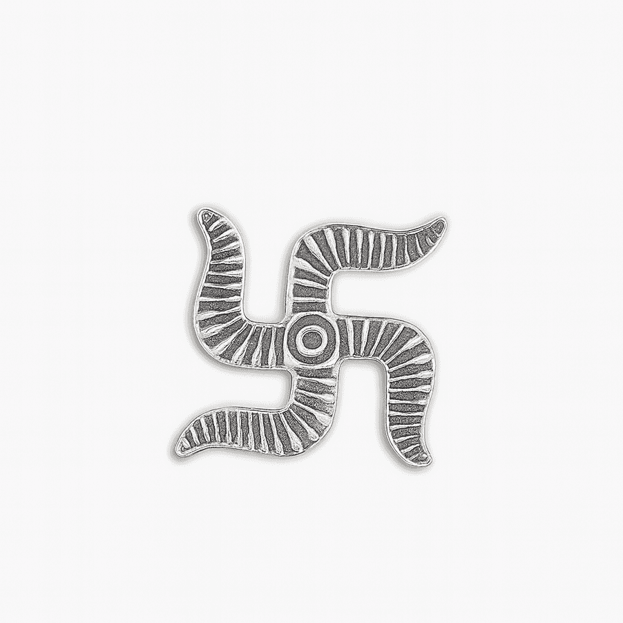 Silver Divine Swastik Symbol for Mandir, Pooja, Temple, Home Decor (2cm x 2cm) - Celestora - India - - - Home Decor for Men, Boys, Gift for Men, Brother, Boyfriend, Husband