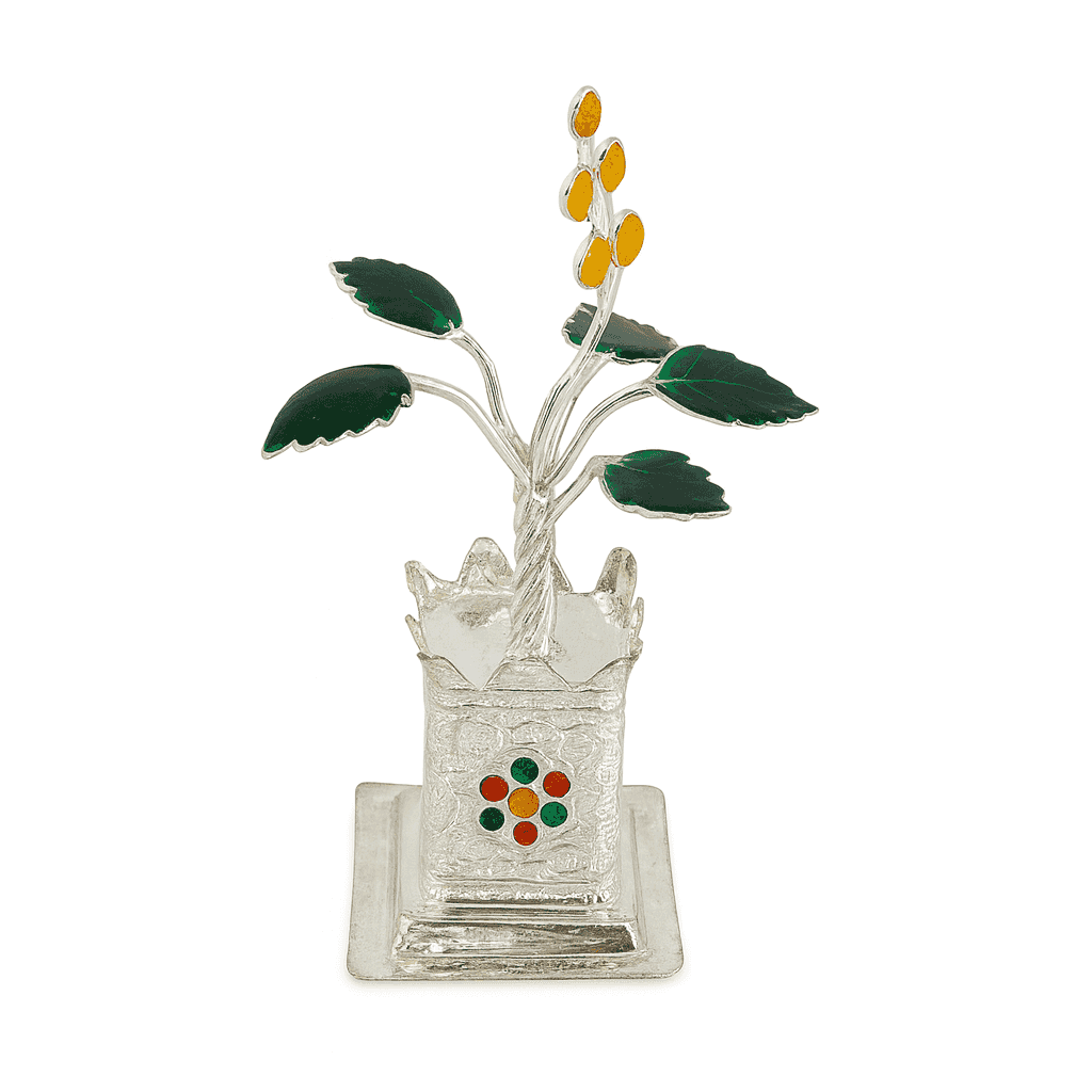 Silver Divine Tulsi Plant - Celestora - India - - - Home Decor for Men, Boys, Gift for Men, Brother, Boyfriend, Husband
