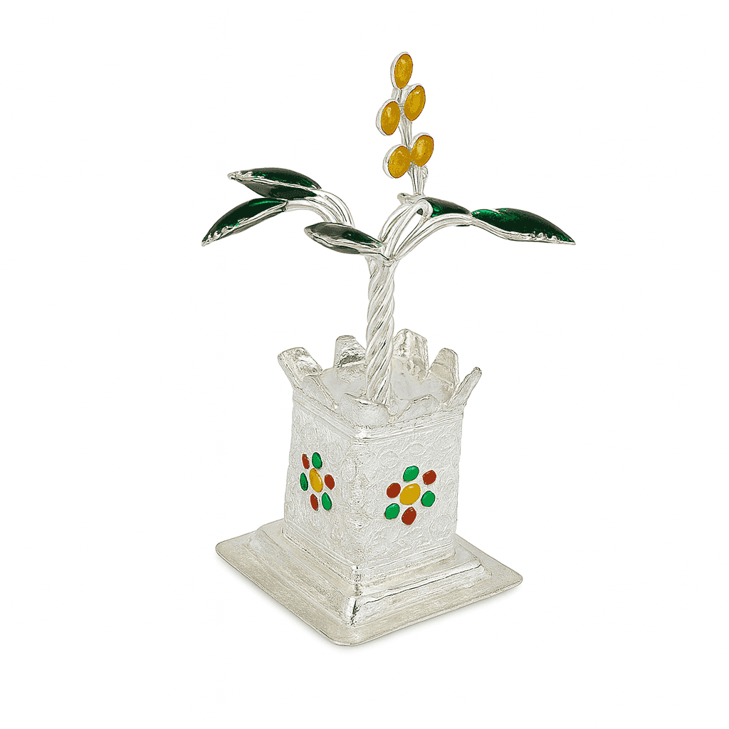 Silver Divine Tulsi Plant - Celestora - India - - - Home Decor for Men, Boys, Gift for Men, Brother, Boyfriend, Husband