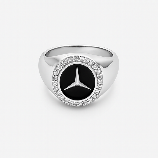 925 Sterling Silver Mercedes Inspired Luxury Ring