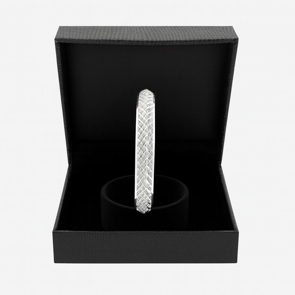 925 Sterling Silver Royal Diamond Cut Kada