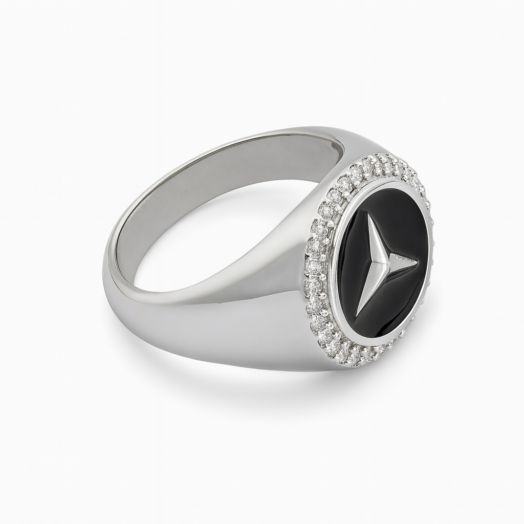 925 Sterling Silver Mercedes Inspired Luxury Ring