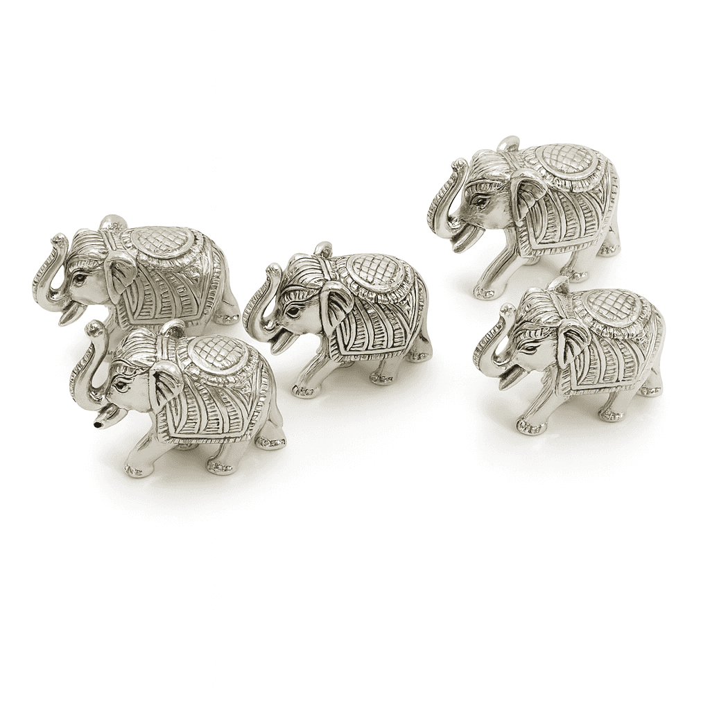 999 Silver Royal Elephant Idol Murti - Celestora - India - - - Home Decor for Men, Boys, Gift for Men, Brother, Boyfriend, Husband