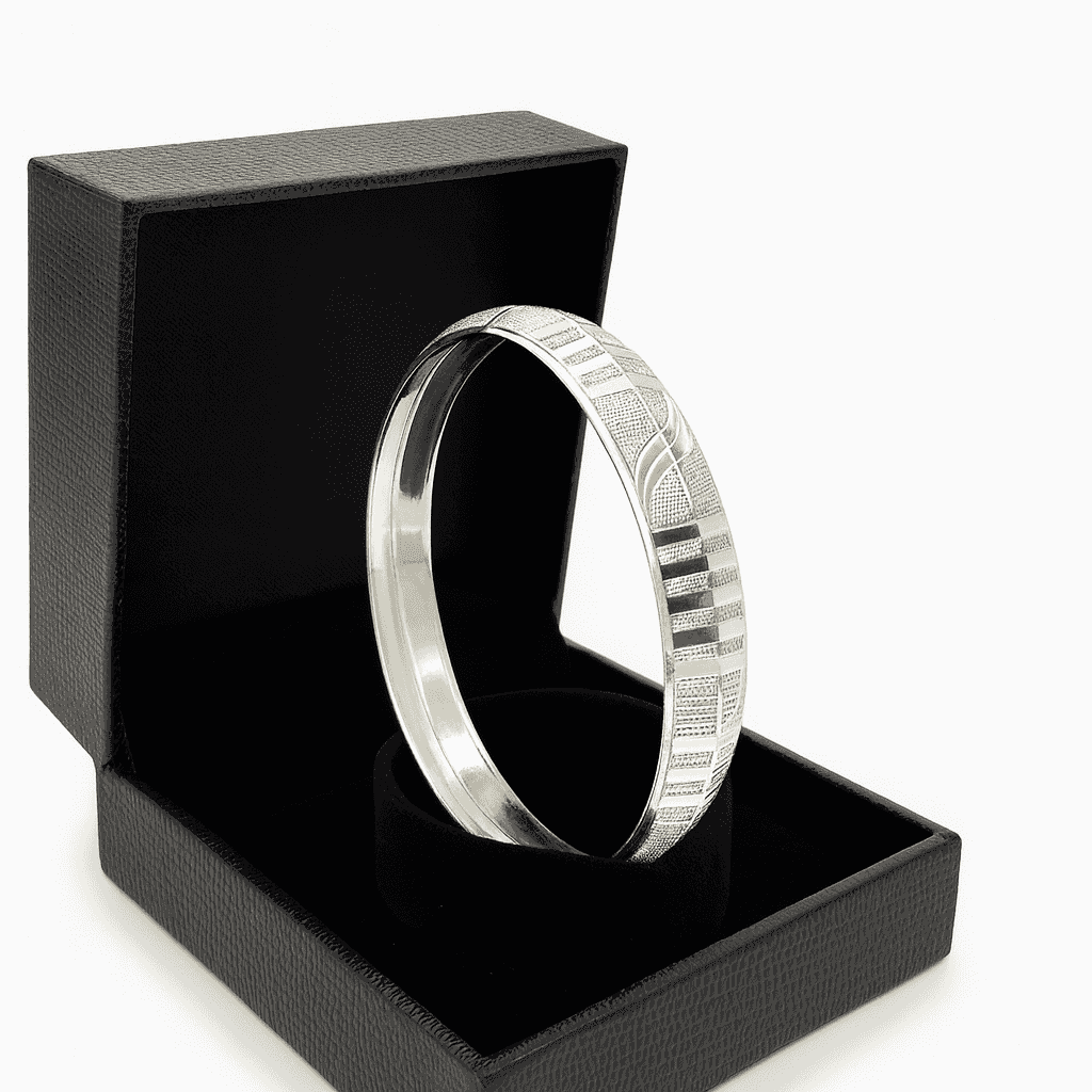 925 Sterling Silver King's Kada - Celestora - India - - - Cuff / Kada for Men, Boys, Gift for Men, Brother, Boyfriend, Husband