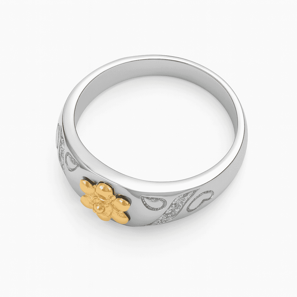 925 Sterling Silver with Gold Plated Ganesha Idol Ring - Celestora - India - 8 - - Ring for Men, Boys, Gift for Men, Brother, Boyfriend, Husband