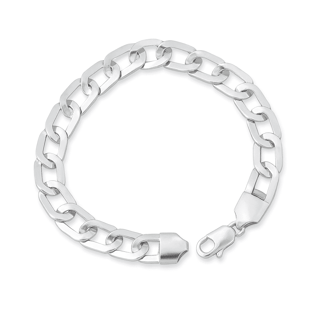 925 Sterling Silver Classic Rectangle Bracelet - Celestora - India - - - Bracelet for Men, Boys, Gift for Men, Brother, Boyfriend, Husband