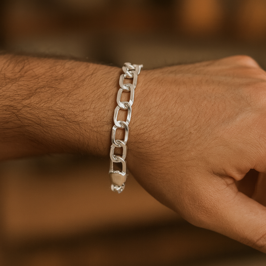 925 Sterling Silver Classic Rectangle Bracelet