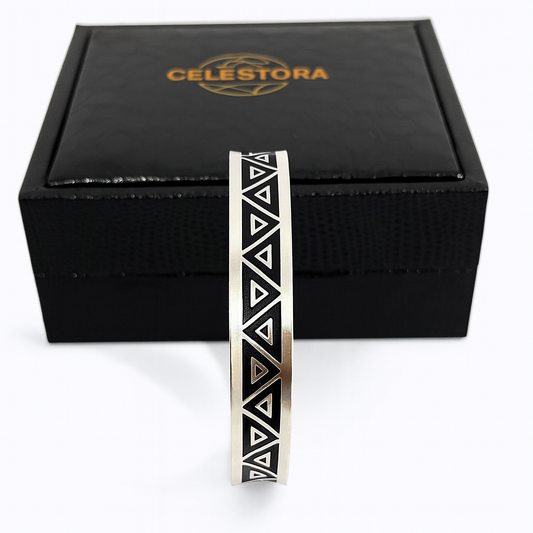 925 Sterling Silver Bold Triangle Cuff