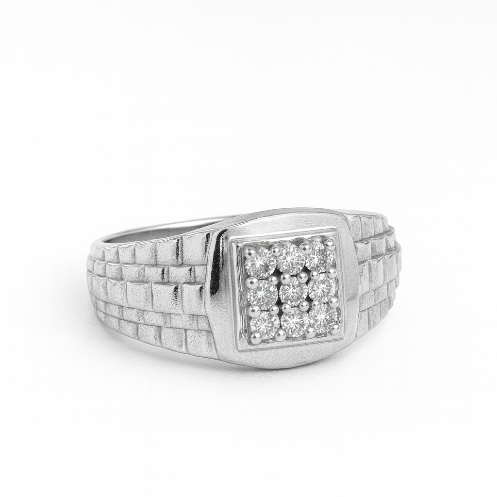 925 Sterling Silver Regal Square Ring
