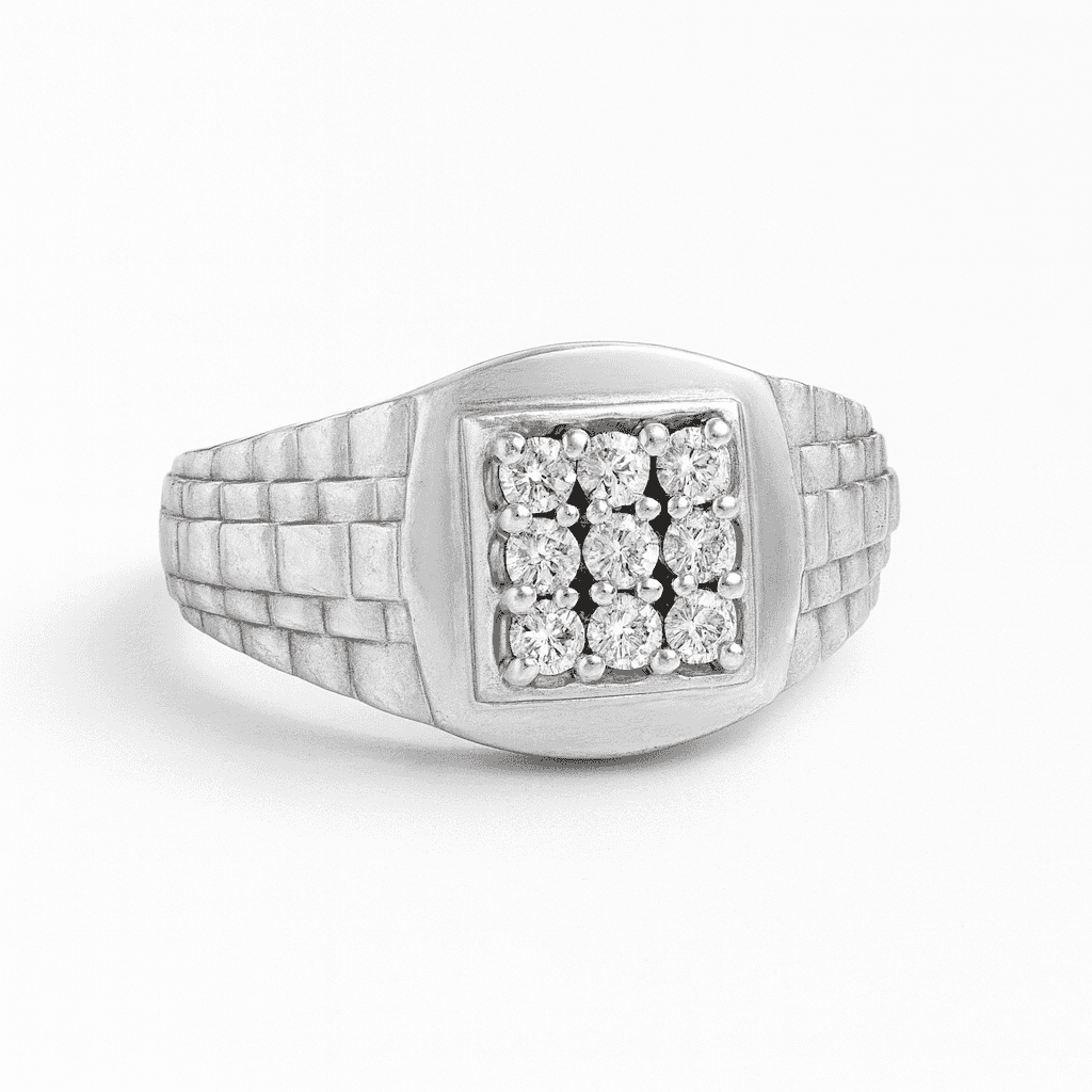 925 Sterling Silver Regal Square Ring - Celestora - India - - - Ring for Men, Boys, Gift for Men, Brother, Boyfriend, Husband