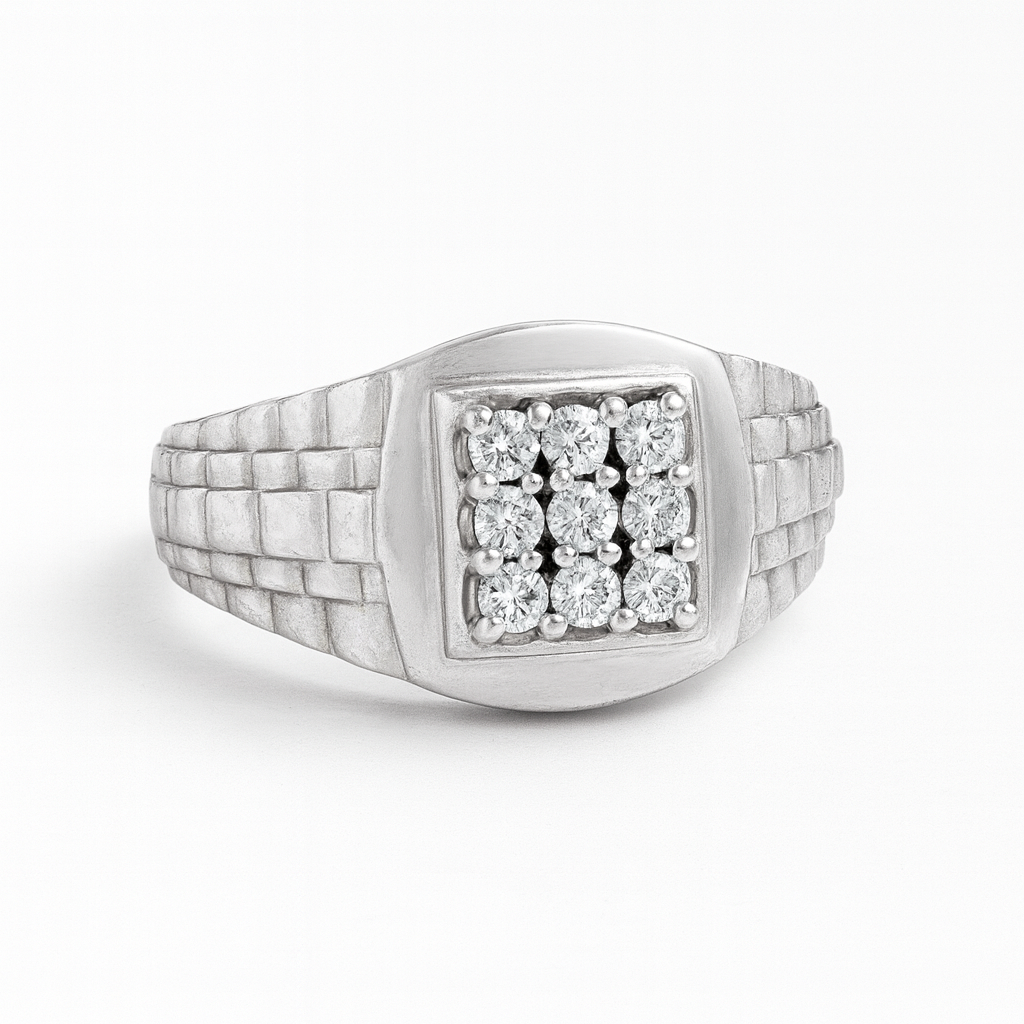 925 Sterling Silver Regal Square Ring
