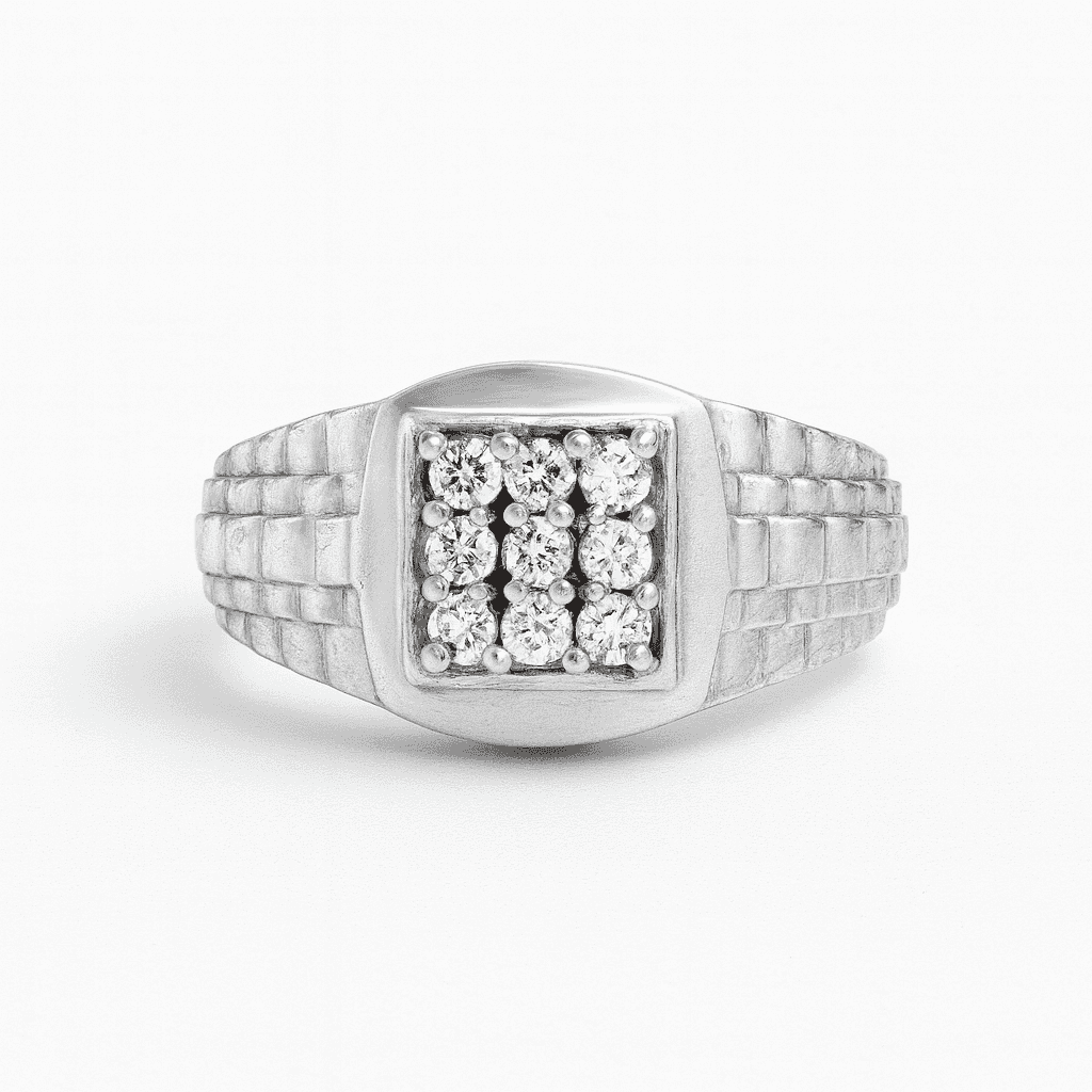 925 Sterling Silver Regal Square Ring - Celestora - India - - - Ring for Men, Boys, Gift for Men, Brother, Boyfriend, Husband