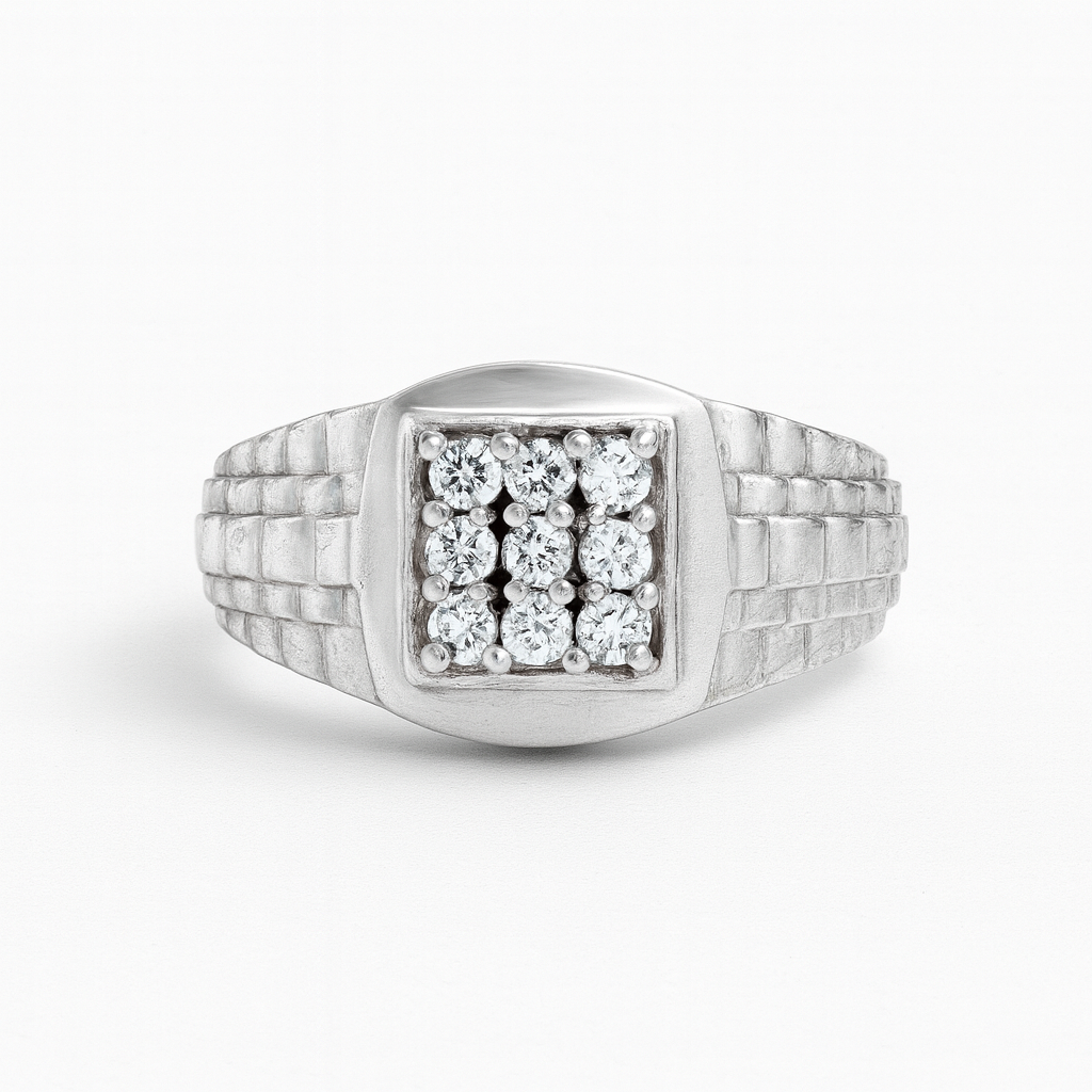 925 Sterling Silver Regal Square Ring