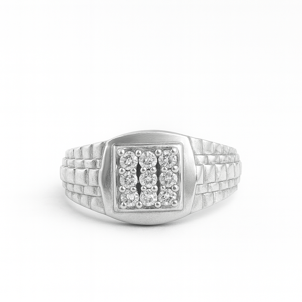 925 Sterling Silver Regal Square Ring