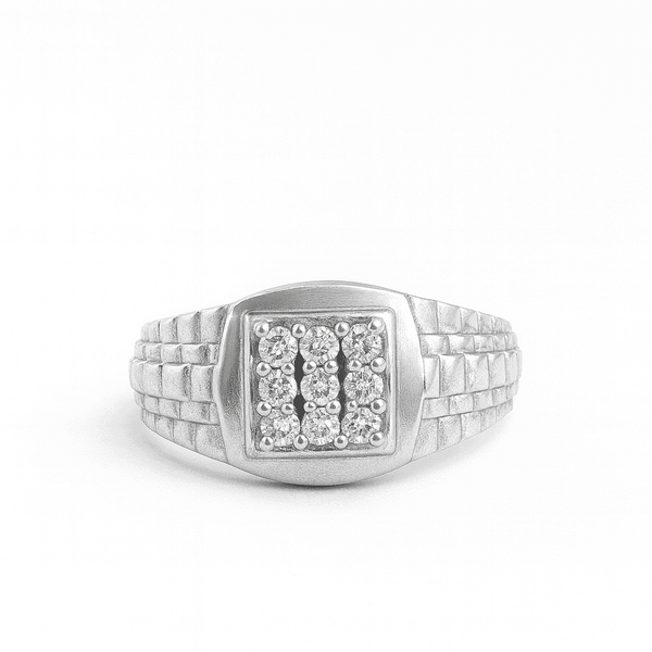 925 Sterling Silver Regal Square Ring - Celestora - India - - - Ring for Men, Boys, Gift for Men, Brother, Boyfriend, Husband