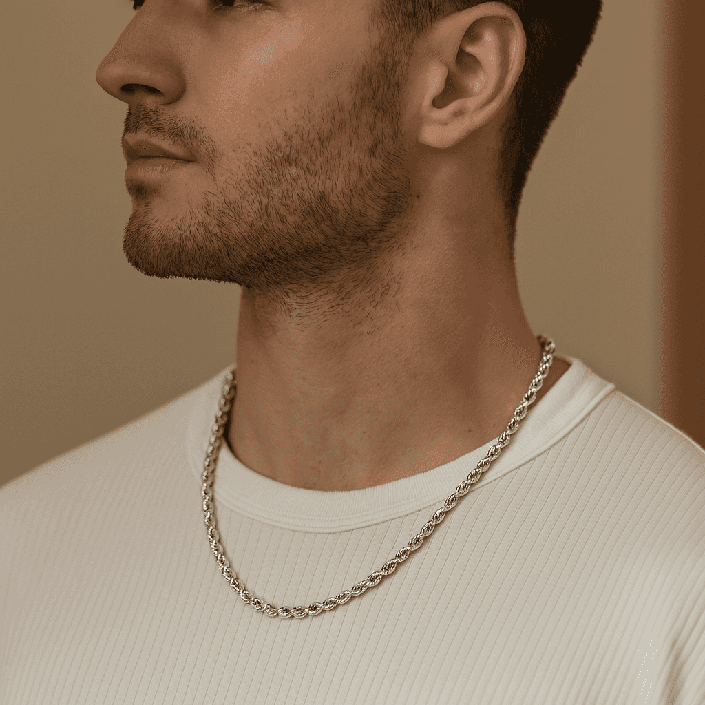 925 Sterling Silver Twisted Rope Chain - Celestora - India - - - Chains for Men, Boys, Gift for Men, Brother, Boyfriend, Husband