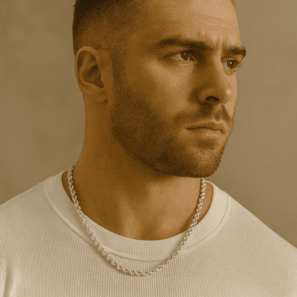 925 Sterling Silver Twisted Rope Chain - Celestora - India - - - Chains for Men, Boys, Gift for Men, Brother, Boyfriend, Husband